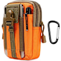 Miniatyrbild 1 av 5: Taktisk bältesväska, nylonbältesväska - Orange - Multifunktionell Molle EDC-gadgetväska för telefon, utomhus, vandring, bergsklättring och cykling
