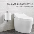 Pikkukuva 4 / 5: WC-paperiteline, seinälle kiinnitettävä WC-paperiteline, 304 ruostumattomasta teräksestä valmistettu WC-paperiteline, ei porausta 3M itseliimautuva WC-paperiteline, Gra