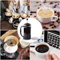 Miniatyrbillede 5 af 5: Pakke med 6 filtre med ekstra si til stempelkande, genanvendelige mesh-filtre til universelle trykkaffemaskiner på 1000 ml / 34 oz / 8 kopper
