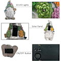 Miniatyrbilde 4 av 4: Hagegnomstatuer - Solcelledrevne Dekorative Lys - 10 Varme Hvite LED-lys
