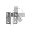 Miniatyrbild 3 av 5: 2 stycken Loquet Porte Paddle Open Moraillon Paddle Porte Little Little Anti -theft Room Rostfritt stål med 8 små skruvar Cadens applicerbar på vario
