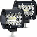 Miniatyrbillede 1 af 5: 2 stk. 60W LED arbejdslys projektør, Flood Gulvlampe Projektør Lampe Kørsel, LED Langt fyrtårn af Lys Driver Udenfor Vej Båd Bræt