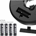 Miniatyrbilde 4 av 4: Utendørs multifunksjonell paraplylys balkong nødteltlys 24+4LED (svart~hvitt lys)