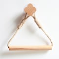 Miniatyrbillede 3 af 4: 1 selvklæbende toiletrulleholder, badeværelsespapirholder toiletrulleholder træreb håndklæde ring rustik (1 stk) stjerner