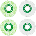 Pikkukuva 1 / 5: 4 kpl Vaihtomoppipäitä Libman Tornado Spin Mop -mopille, Uudelleenkäytettävä Mikrokuituinen Vaihtopää Libman Tornado Spin Mop -järjestelmälle, Helppo vaihtaa, Ma