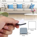 Miniatyrbillede 2 af 5: Møbelpuder, 18 PTFE PTFE TEFLON Selvklæbende Glidende Firkantede Møbler Tilpasset til Glatte Folder og Tæpper (Firkantet, 30x30mm)