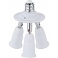 Miniatyrbilde 1 av 5: E27 Trippel for LED-pære med skruefeste, 360° justerbar, AC 220-240V, 3 E27 adapter for taklampeholder, E27 E27 E27 E27 Belysning for studio/garasje,