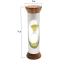 Miniatyrbillede 2 af 5: 2 stk. timeglas 3 minutter træ timeglas timer anti-fald børstning tænder børn til hjem køkken spil dekoration gaver