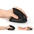 Miniatyrbillede 4 af 5: Venstrehåndet lodret optisk mus - Ergonomisk design - Forebyggelse af epicondylitis musesyndrom - Særligt afslappende for armen