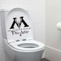 Pikkukuva 4 / 5: WC-tarrat, hauska tee-se-itse seinätarra WC:hen, humoristinen seinätarra, Taikaministeriö, Kylpyhuone, Salonkisisustus 20x20cm