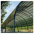 Miniatyrbillede 3 af 5: Rektangulært skyggesejl i grønt camouflage mesh, 4x5m, camouflage design