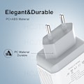 Miniatyrbilde 5 av 5: LED 3USB QC3.0 mobiltelefon hurtiglader lader multi-port ladehøve europeisk standard