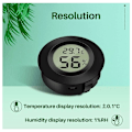 Miniatyrbillede 2 af 5: (6 stk. - b) Mini digitalt LCD Termometer Hygrometer Temperatur Fugtighed -5070 ℃ 10% 99% HR Bærbart Termisk Termometer Hygrometer Indikator Til Fra