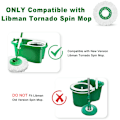 Pikkukuva 2 / 5: 4 kpl Vaihtomoppipäitä Libman Tornado Spin Mop -mopille, Uudelleenkäytettävä Mikrokuituinen Vaihtopää Libman Tornado Spin Mop -järjestelmälle, Helppo vaihtaa, Ma