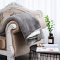 Miniatyrbillede 3 af 5: Sherpa Fleece Tæppe, 130x160 Enkelt Seng Tæppe Antracitgrå, Pels Sofa Plaid Vendbar Sofa Plaid, Lille Tyk Varm og Blød Plys Sofa Plaid 13