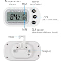 Miniatyrbillede 2 af 5: 4-pak IPX3 Vandtæt Digitalt Termometer med LCD-Display, Max/Min Optagefunktion, Trådløst Køleskabstermometer til Køleskab, Hjem, Køkken