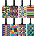 Miniatyrbilde 1 av 5: Bagasjelapper, 8 stk. bagasjelapper PVC bagasjelapper, reisekoffert bagasjelapper ID-lapper for visittkort, reisetilbehør (flerfarget)