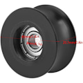 Miniatyrbillede 2 af 5: 4 stk. 0840UU U-type rulleguidehjul, U-type, 8x40x20,7 mm rille