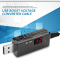 Miniatyrbillede 2 af 5: USB BOOST 9V 9V konverterkabel DC DC LIGHTER LIGHT med LED-display
