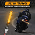 Miniatyrbillede 3 af 5: Motorcykel LED Blinklys, 4 stk. Universal Vandafvisende Motorcykel Blinklys, 12V Flydende Blinklys, Dagkørelys