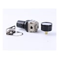 Miniatyrbillede 2 af 3: AR2000 - 1/4 \"Lufttryksregulator, pneumatisk kontrolkompressor med trykmåler, justerbar lufttryksmålerventil i aluminiumslegering med støtte