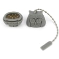 Miniatyrbild 5 av 5: Himmelsblå, rosaröd, en bit vardera, set med 2 ugglaformade silikonteinfuser