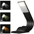 Miniatyrbilde 1 av 5: Bokmerkelampe, oppladbar klipslampe, LED-leselampe, 3-farget leselampe, skrivebordslampe for lesing i sengen, fleksibel og perfekt for lesing