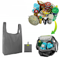 Miniatyrbillede 2 af 3: 5 stk. Shoppping Bag Eco-venlige Foldbare Opbevaringsposer Genbrug Håndtaske Trave Lilla