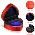 Miniatyrbild 4 av 5: LED-ringbox i hjärtform för ringar, örhängen, armband, LED-smyckeskrin, LED-box
