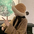 Miniatyrbild 3 av 5: Vinterfiskarhatt supermjuk enkel stil supertjock plysch stor termisk bomullskvinnors vintervarm hatt one size fits all