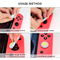 Miniatyrbilde 5 av 5: 4 stk grephettedeksler kompatible med Switch  Switch Lite（gul og svart）, myke silikongrephettedeksler for Joy-Con-spillkontroller, 3D-analogdeksel