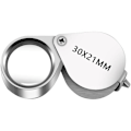 Miniatyrbillede 1 af 5: 1 stk. juveler lup - lup 30 x 21 mm Antik linse smykke - Lommelup 30x - Sammenfoldelig glas lup