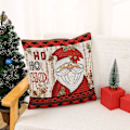 Miniatyrbilde 2 av 5: Rød juleputetrekk, sett med 1, julepynt til landsted, hjem, sofa (tilfeldig mønster)