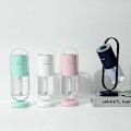 Miniatyrbilde 2 av 5: Sjelden perle mini skrivebordsluftfukter stille luftfukter lumidifier lumidifier med negativ ion luftfukter USB, rosa, rosa, rosa