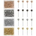 Pikkukuva 1 / 5: 800 kpl karttaneuloja MAP PUSS MAP PINS CARD PUNE EPINGLE TOCKS PUSH PINS Liège-pöydälle, kankaan merkitsemiseen, metallinen pyöreä pää