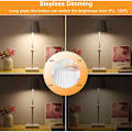 Miniatyrbild 3 av 5: Uppladdningsbar skrivbordslampa för ögonvård i sovrummet, sänglampa, taktil atmosfär