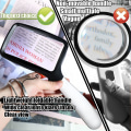 Miniatyrbillede 3 af 5: Lighted Reading Magnifier, 3X Large Illuminated Magnifying Glasses with 5 LED Lights Portable Ideal for Seniors, Children, Hobbies, Crafts,