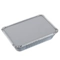 Miniatyrbilde 1 av 5: 50 stk. aluminiumsformer med lokk - 26,5 x 19,2 x 6,5 cm - 2000 ml - Aluminiumsformer for grill til steking/frysing/oppbevaring, beholder