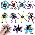 Miniatyrbillede 1 af 5: Transformable Fidget Spinners - Kæde Robot DIY Legetøj - Stresslindring for Teenagere/Voksne 10 stk