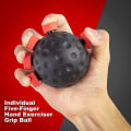 Miniatyrbillede 2 af 5: 1 stk. Fingerhåndstyrker Greb, justerbar modstand Håndkugler Gripper Træner Styrketræner Sort Rød
