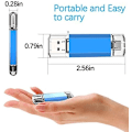 Miniatyrbild 2 av 5: Typ C 128GB USB 3.0 Clef USB 128GB 2 i 1 Clef Memory Stick OTG Flash Drive 128 Giga 3.1 U Disk Keychain Hög hastighet Vattentät Dubbel kompatibel wi