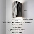 Miniatyrbillede 5 af 5: Væglampe, kreative væglamper i resin, bølgede væglamper, G9 lyskilde, egnet til soveværelse, stue, sengekant, korridor osv. (uden lyskilde)