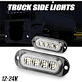 Miniatyrbillede 2 af 5: 10X LED Sidemarkeringslys 12/24V LED Positionslys Trailer Sidelygte Advarselslys til Lastbil RV Campingvogn (Hvid)