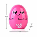 Miniatyrbilde 3 av 5: 60 minutters eggformet mekanisk roterende alarmklokketimer for kjøkken, rosa