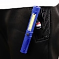 Miniatyrbillede 2 af 3: Led Multifunktionel Lys Mini Arbejdslampe Bærbar Udendørs Vandafvisende Pen Klemme Magnet Lommelygte Med Fakkellys (blå) -