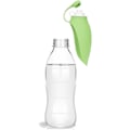 Miniatyrbillede 2 af 5: Bærbar vandflaske til kæledyr, reversibel letvægts rejsevanddispenser til hunde eller katte, hvalpefoder i silikone (20 oz) (grøn)