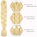 Miniatyrbild 4 av 5: 3-pack syntetiska fläthår extensions Yaki-struktur Lätt fläta försträckt 24 tum (blond)
