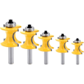Miniatyrbillede 1 af 5: 5 stk. 8 mm Bullnosis stang med ansigtsperlesøjle/Overfræser bit støbning, træ jordbærskæring 1/4 \"3/8\" 1/2 \"5/8\" 3/4 \", værktøj til snedkeri
