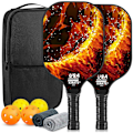 Miniatyrbild 1 av 5: Fiberglas pickleball racket utomhus sport is handduk set