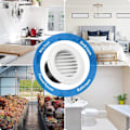 Miniatyrbild 2 av 5: 150mm ventilationsmunstycke med skyddsgaller - ABS (Ø150mm)